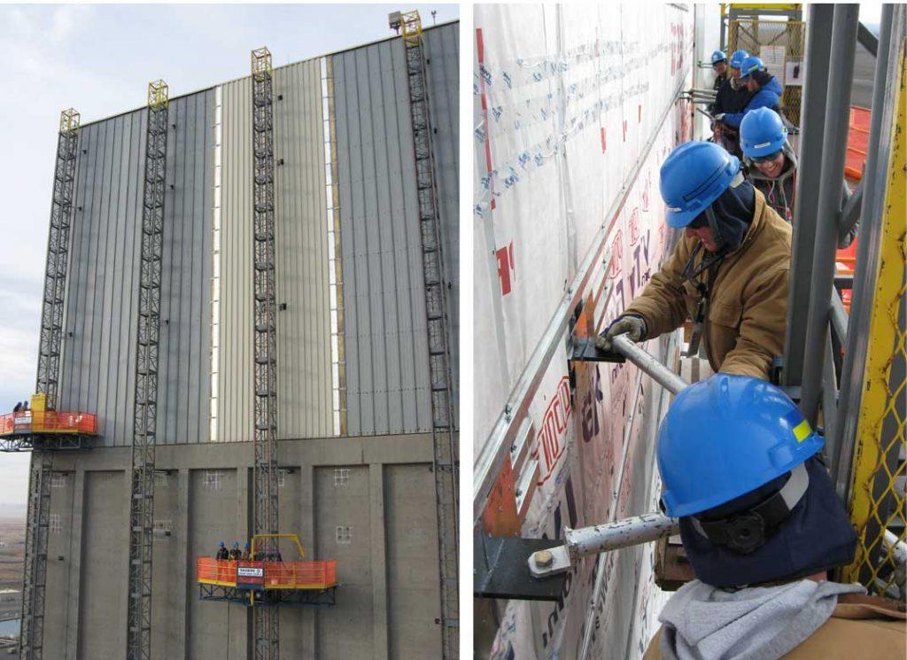 Reactor Building Siding Replacement Lifts